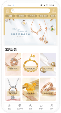 珠宝配饰电商商城手机端界面